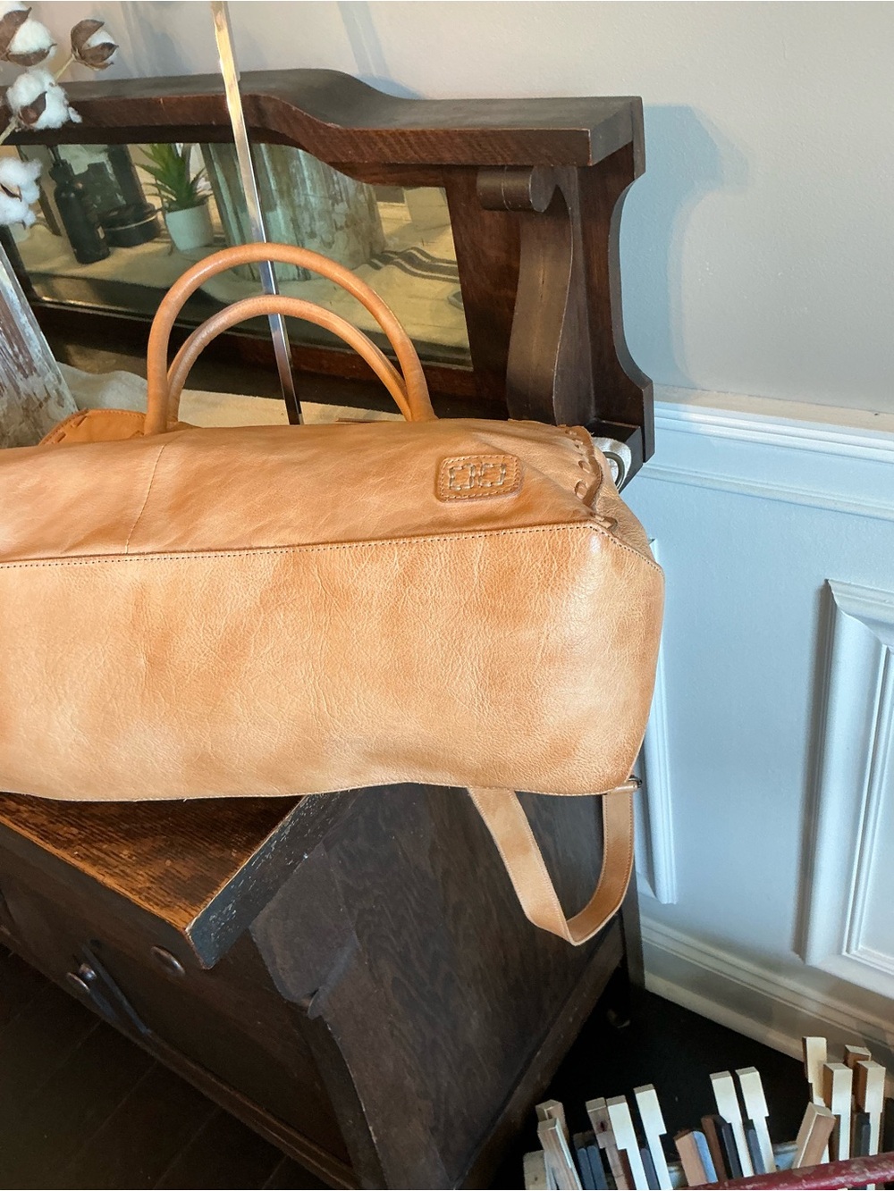 Bed Stu Tan Leather Tote Bag - Picture 10 of 16